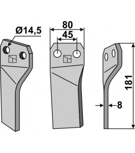 Rotary tine, right mode