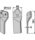 Rotary tine, right mode