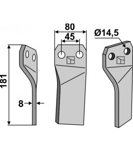 Rotary tine, left model