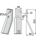 Rotary tine, right model