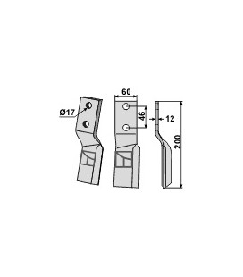 Rotary tine, right model