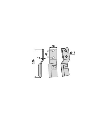 Rotary tine, left model