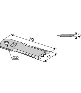 Straw chopper flail blade