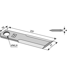 Straw chopper flail blade