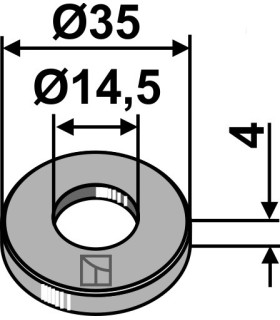 Washer Ø35x4xØ14,5