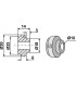 Bush for straw chopper flail blade