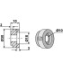 Bush for straw chopper flail blade