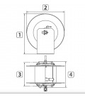 Slangvinda STKI Rostfri manuell 1/2" 300 bar