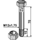 Shear bolt M12 with self-locking nut