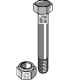 Shear bolt M12 with self-locking nut