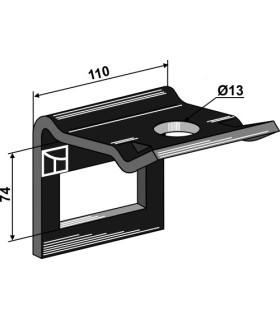 Clamp for tine 80 x 10