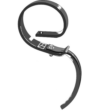 Big harrow tine without share