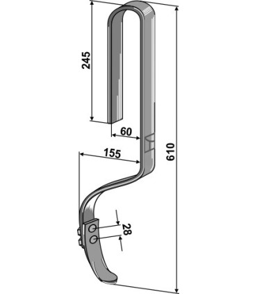 Track eradicator tine with share