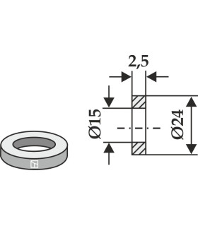 Washer Ø24x2,5xØ15