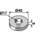 Washer Ø40x6xØ17
