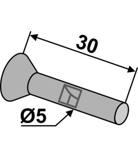 Countersunk rivet Ø5x30