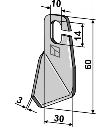 Wing-knife - right model