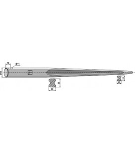 Front loading tine 850