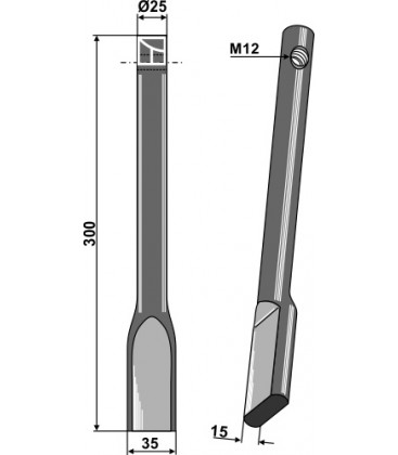 Brake tine