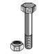 Bolt with self-locking nut - M12 - 8.8