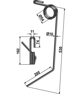 Following tine - right model