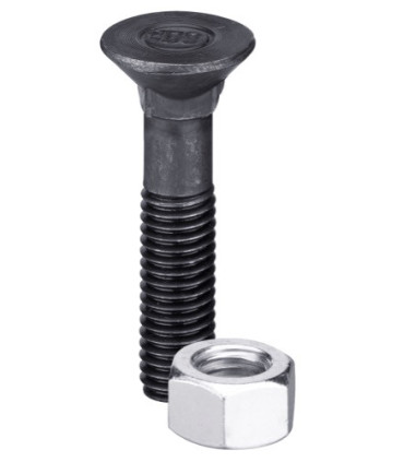 Plough bolt DIN 608 M10x1,5x45 with hexagon nut