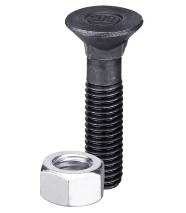 Plough bolt DIN 608 M12x1,75x40 with hexagon nut