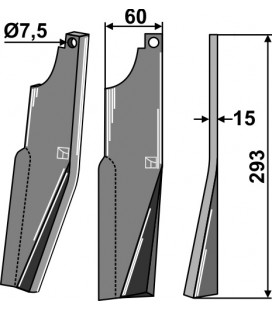 Rotary tine, right model