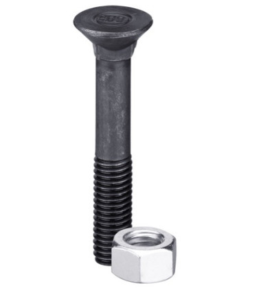 Plough bolt DIN 608 with hexagon nut