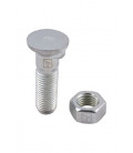 Plough bolt M20 x 2,5 x 75 with hexagon nut