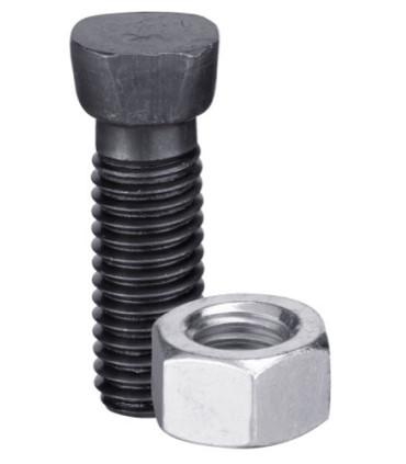 Plough bolts M12 x 1,75 x 45 with hexagon nuts