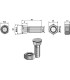 Plough bolt M16 x 2 x 85 with hexagon nut