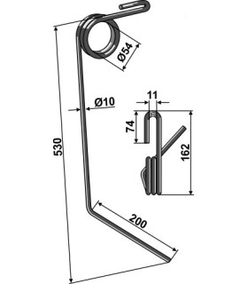 Following tine - left model