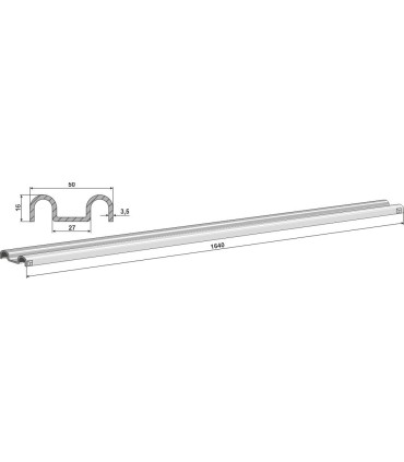 Scraper floor rail