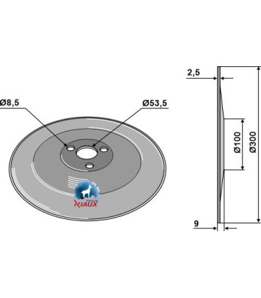 Seed drill disc Ø300x2,5