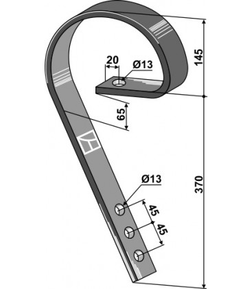 Brake tine