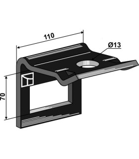 Clamp for tine 80 x 10