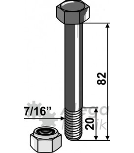 Bult med låsmutter 7/16-10.9 Noremat Mc Connel S.M.A. Rousseau Procomas