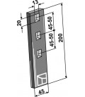 Crossboard spets 45mm rak