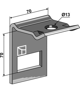 Clamp for tine 45 x 10
