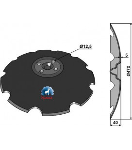 Notched disc Ø470x5