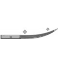Pointed curved tine