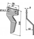Rotary tine - right model