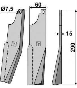 Rotary tine, right model