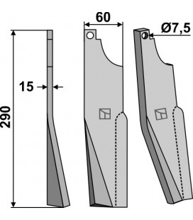 Rotary tine, left model