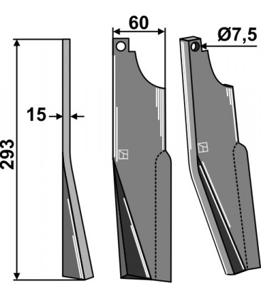 Rotary tine, left model