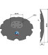 Notched disc with flat neck Ø610