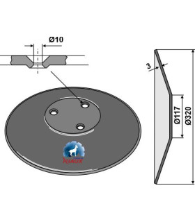 Seed drill disc Ø320x3