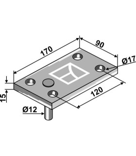Ledger plate with pin
