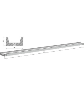 Scraper floor rail